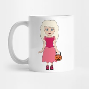 Pink Princess 1 Halloween Girl Sticker Mug